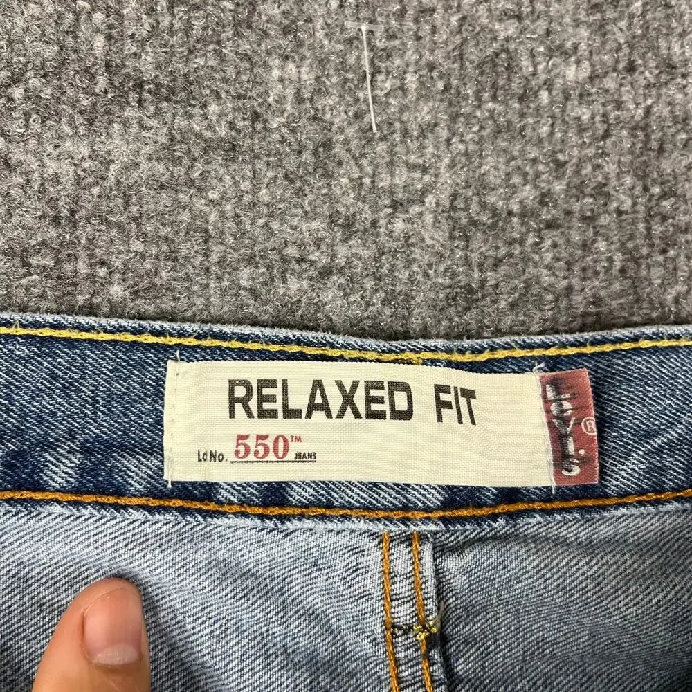 Levis 550‎ Jeans Mens Size W42 L29 Blue Relaxed Fit Tapered Denim Casual